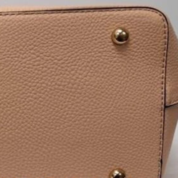 NWT Jessica Moore Peach Luxe Handbag Tote - Picture 8 of 8